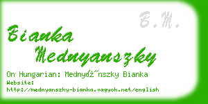 bianka mednyanszky business card